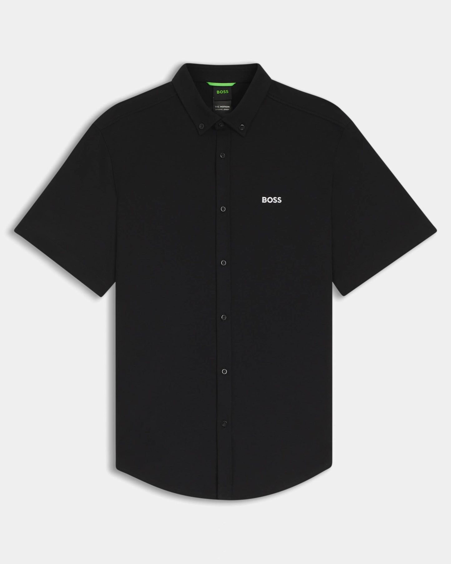 BOSS Green ST_Motion Mens Short Sleeve Shirt - Black 002 - CHO - Designer Mens Short Sleeve Shirts