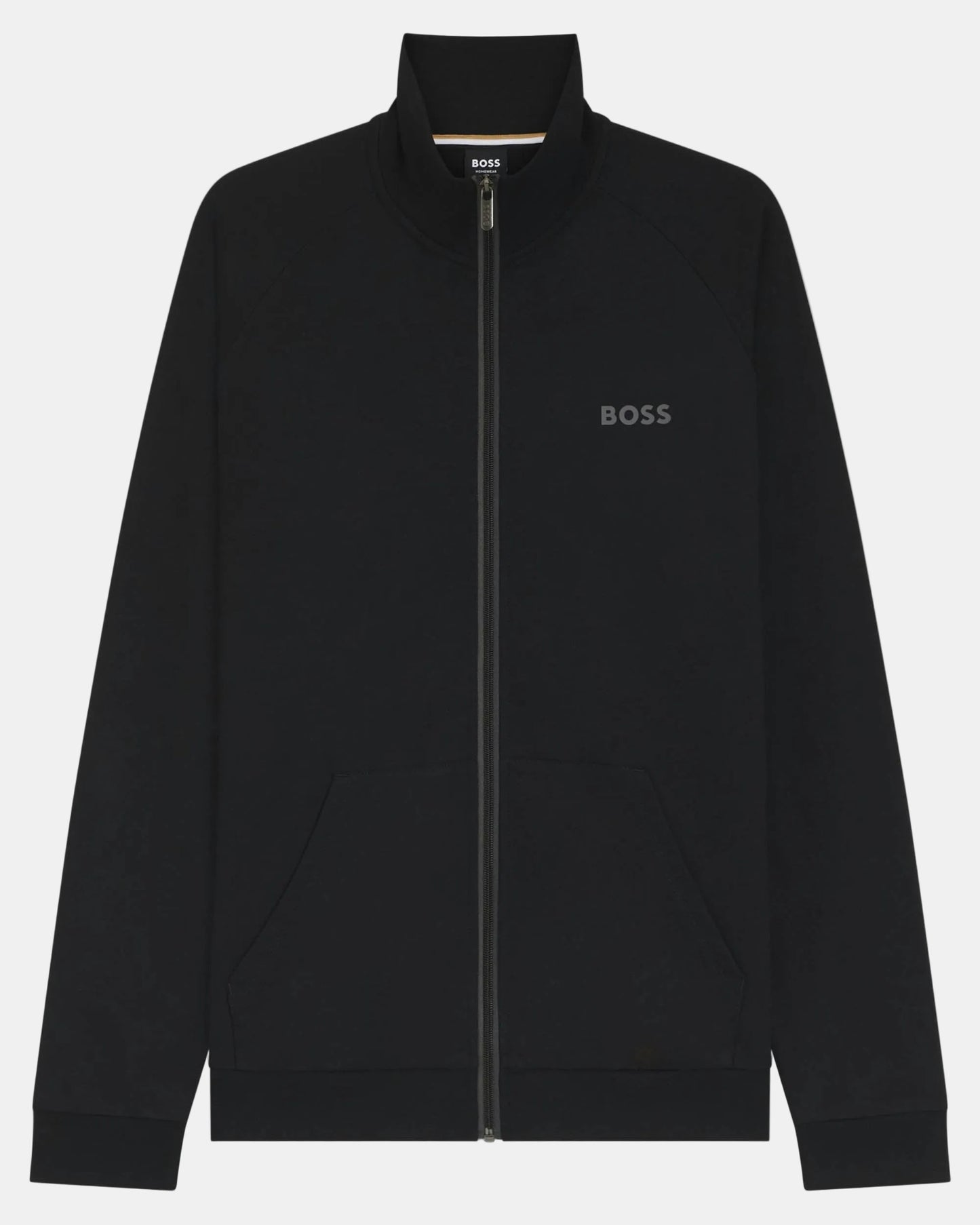 BOSS Orange Mens Authentic Zip Loungewear Jacket - Black 004