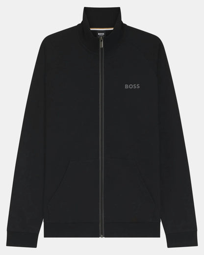 BOSS Orange Mens Authentic Zip Loungewear Jacket - Black 004