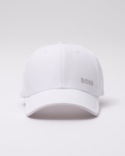 BOSS Green Bold Mens Logo-Print Cap In Cotton Twill - Natural 103