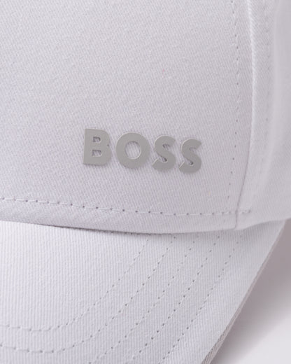 BOSS Green Bold Mens Logo-Print Cap In Cotton Twill - Natural 103
