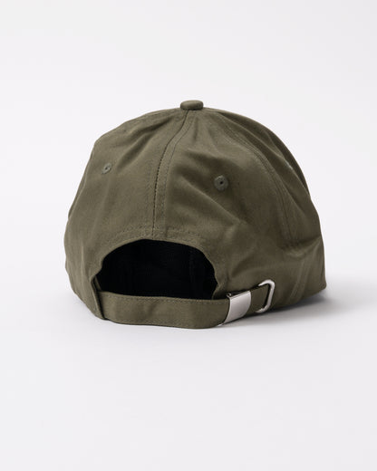 back of a BOSS Green Bold Mens Logo-Print Cap In Cotton Twill in Open Green 398
