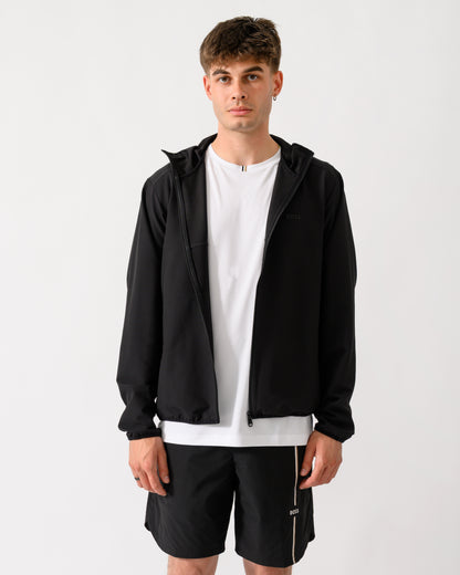 model wearing a BOSS Green CommuterPro Mens Jacket in Black 001