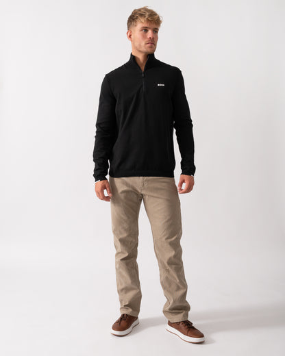 BOSS Green Ever-X Mens Quarter Zip Jumper - Black 001