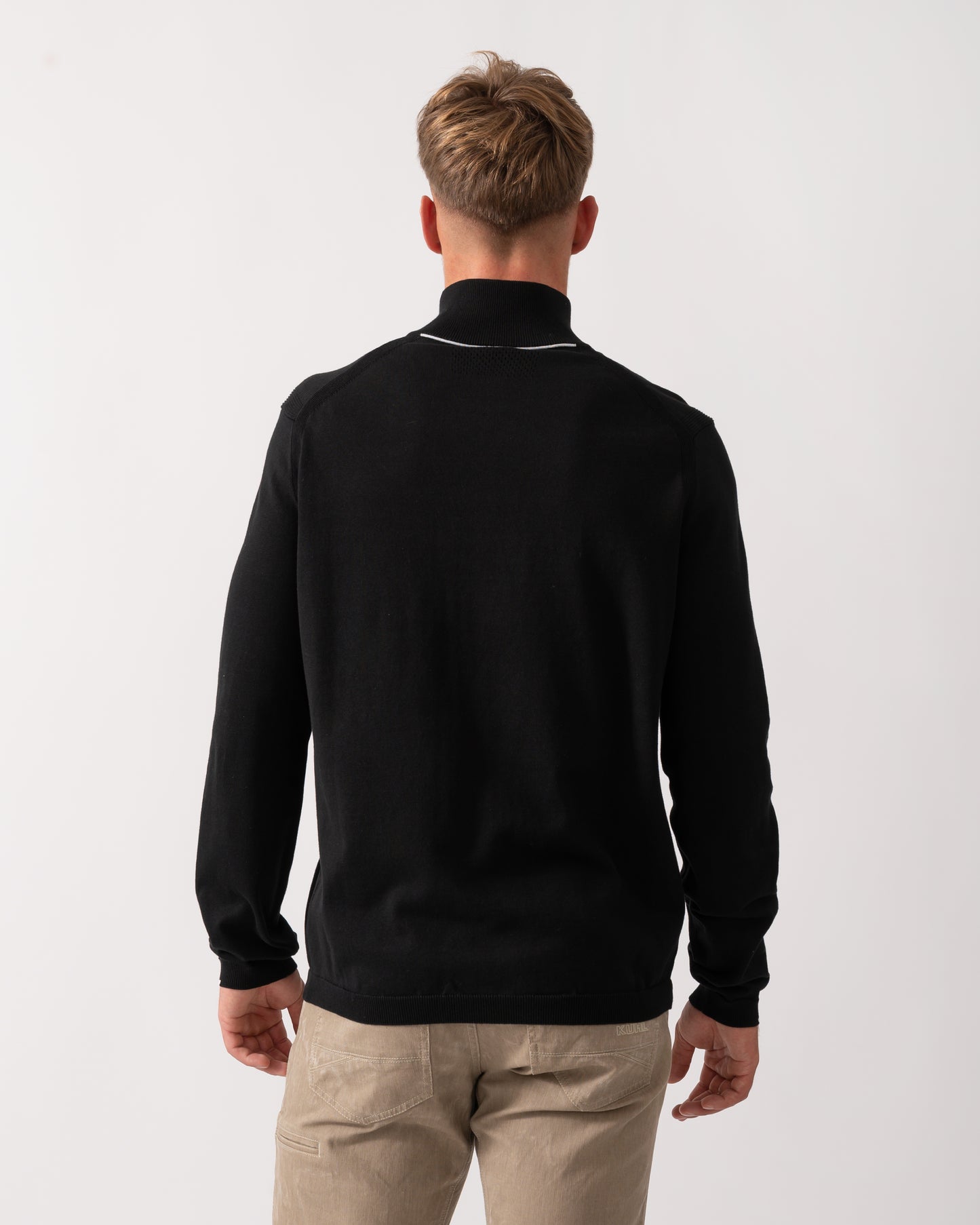 BOSS Green Ever-X Mens Quarter Zip Jumper - Black 001