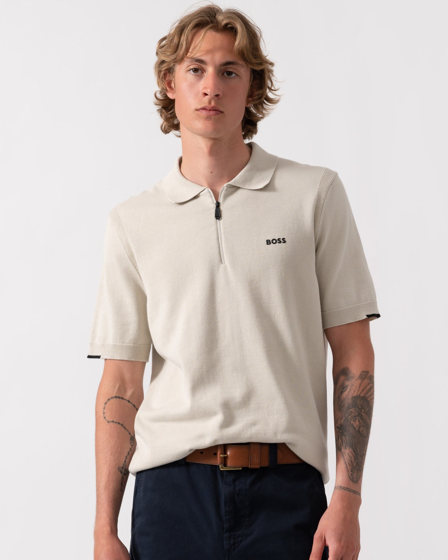BOSS Green Ever-X PS Mens Polo Shirt - Light Beige 272