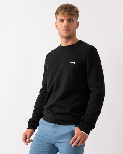 BOSS Green K_Ever-X Mens Crew Neck Jumper - Black 001