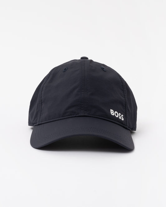 Front of the BOSS Green Lach Mens Cap with UV Protection - Dark Blue 402