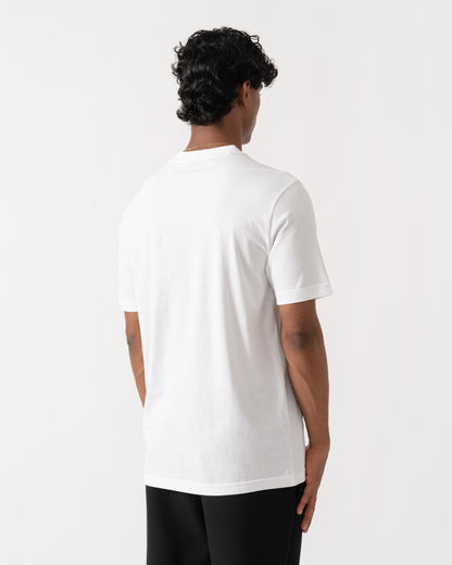 Back of BOSS Green Mens Relaxed-fit T-Shirt in stretch cotton with tonal logo - Natural 101