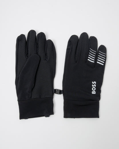 BOSS Green Mens Running Gloves 50548925 - Black 001