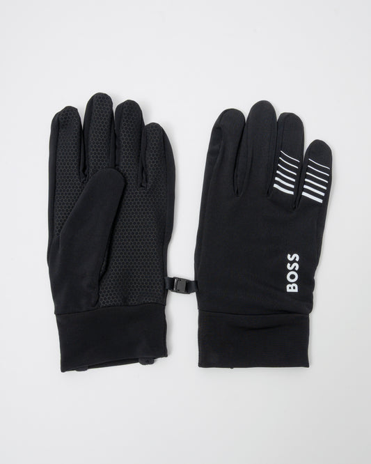 BOSS Green Mens Running Gloves 50548925 - Black 001