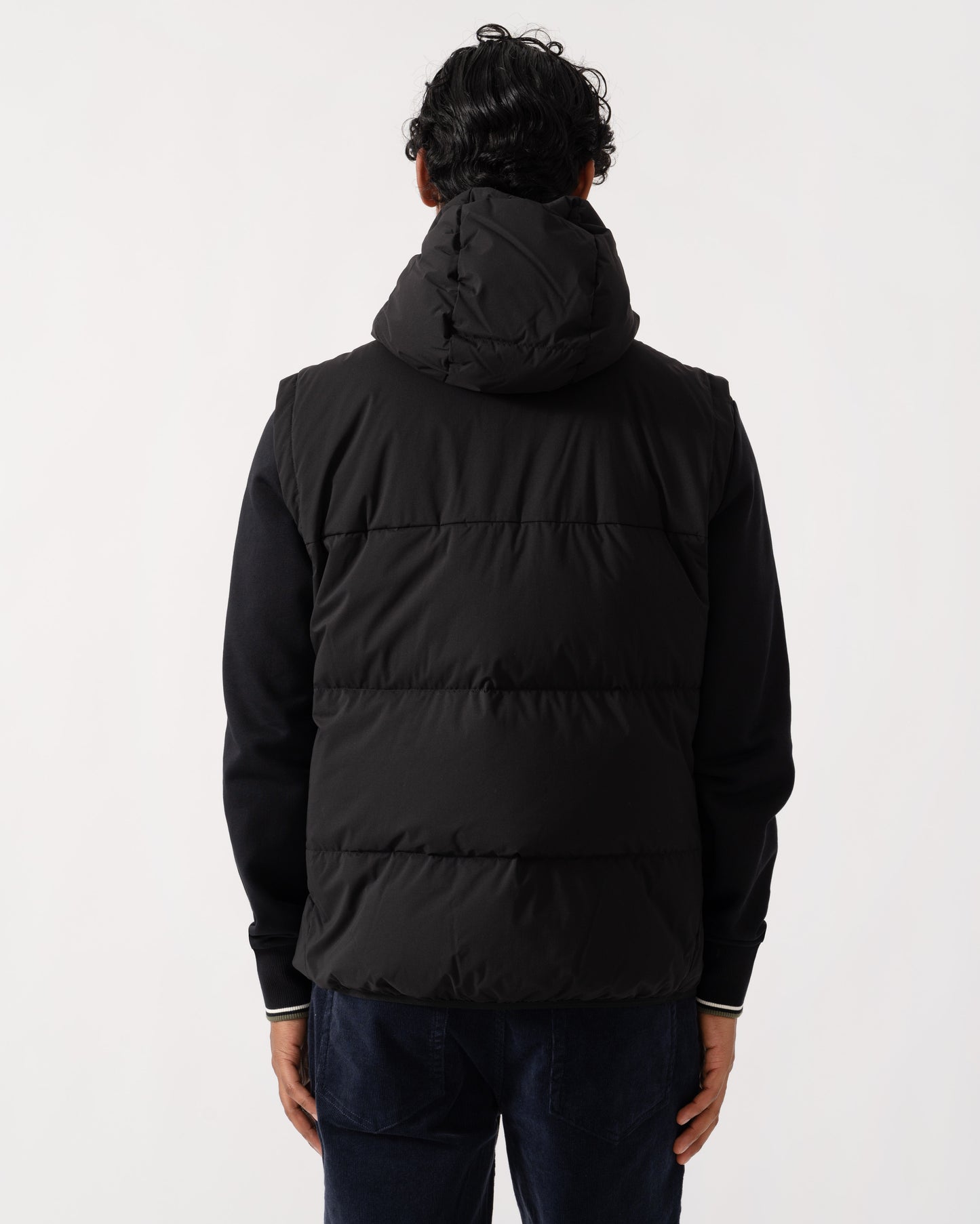 Back of BOSS Green OW Riplite Mens Padded Gilet - Black 001