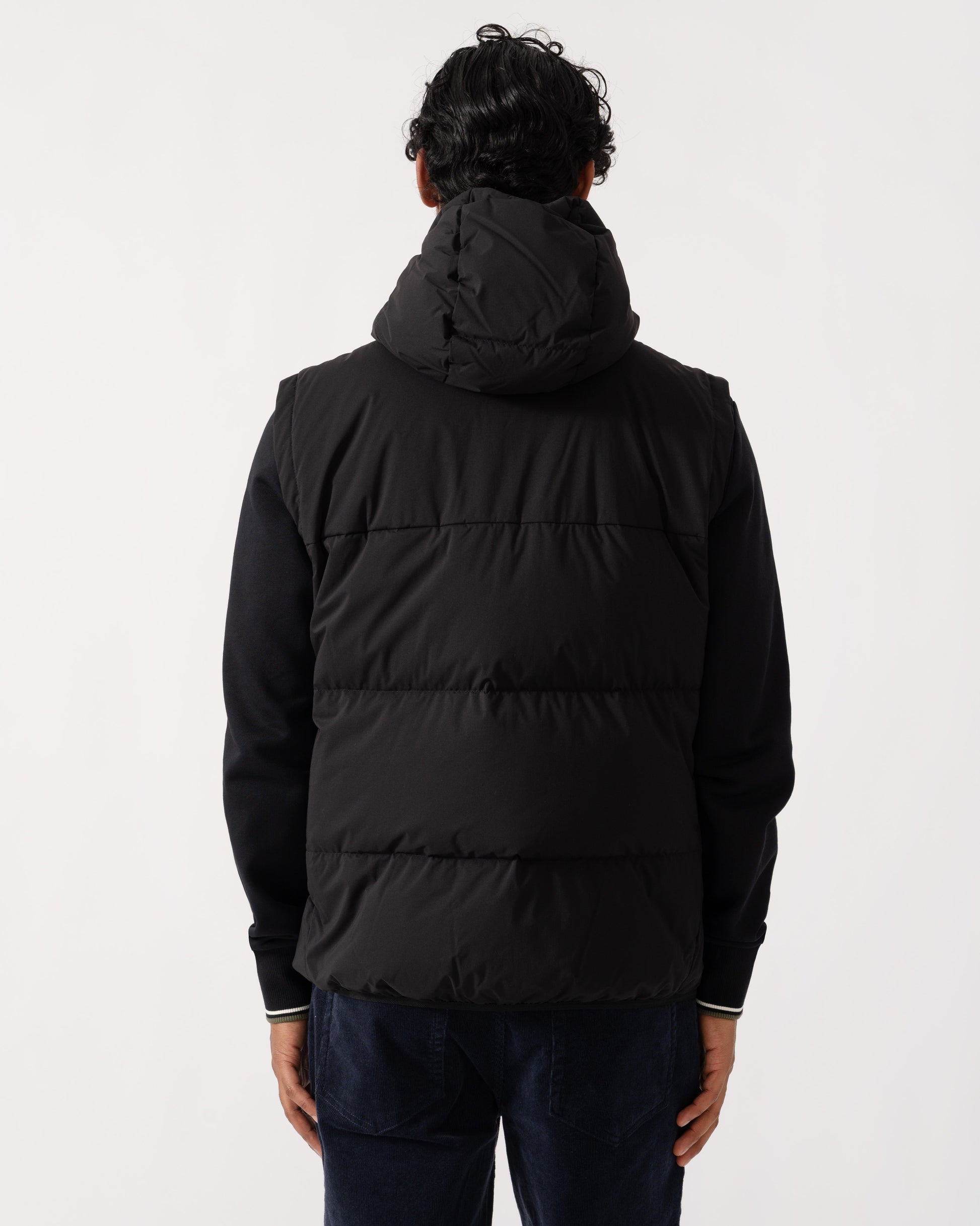 Back of BOSS Green OW Riplite Mens Padded Gilet - Black 001