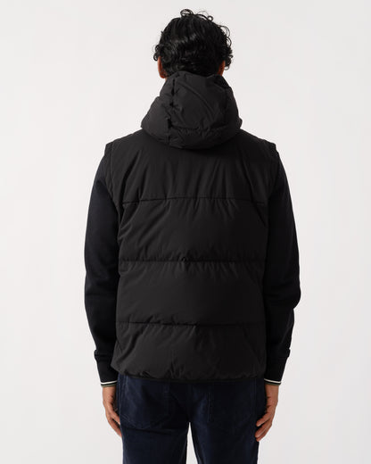Back of BOSS Green OW Riplite Mens Padded Gilet - Black 001