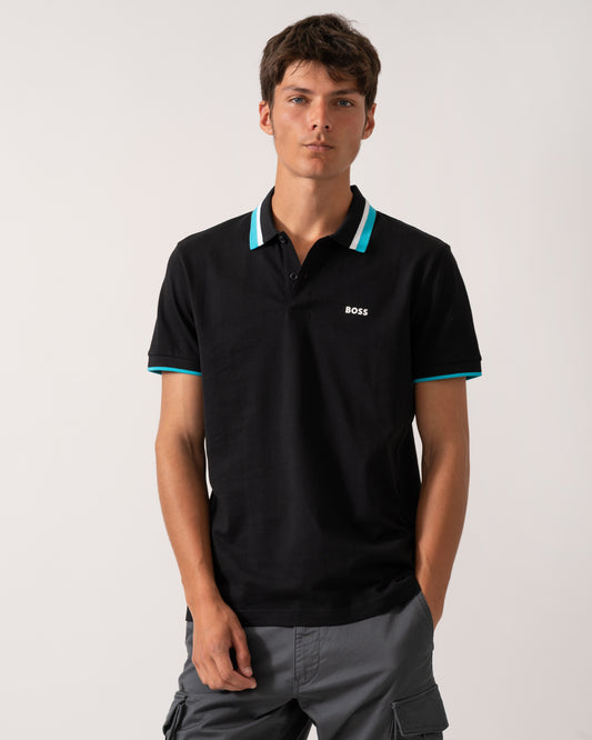 BOSS Green Paddy AP Heritage Mens Polo Shirt - Black 001