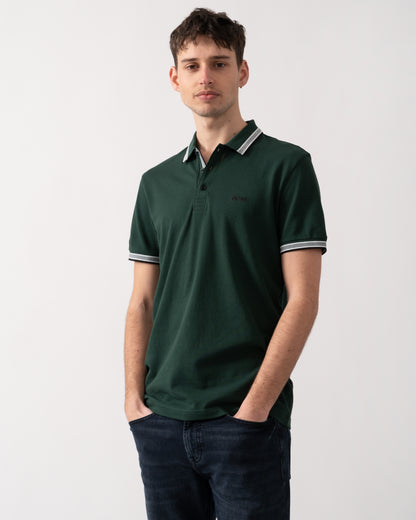 BOSS Green Paddy Mens Cotton-Piqué Polo Shirt with Contrast Logo