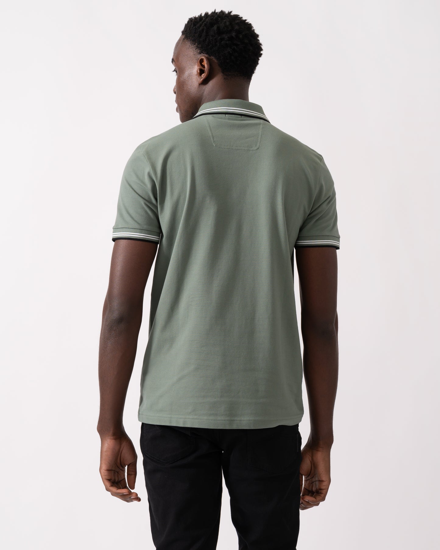 BOSS Green Paul Mens Short Sleeve Polo Shirt With Contrast Tipping - Open Green 358