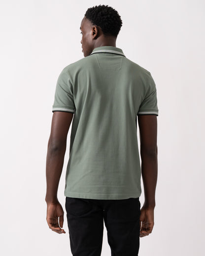 BOSS Green Paul Mens Short Sleeve Polo Shirt With Contrast Tipping - Open Green 358