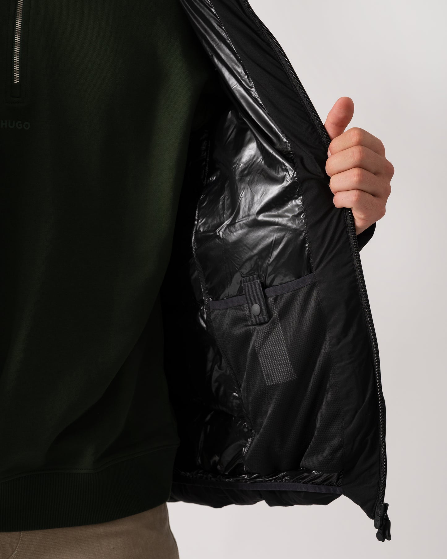 BOSS Green Riplite Mens Puffer Jacket - Black 001