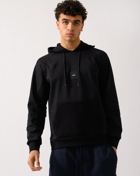 BOSS Green Soody Rib Mens Pullover Hoodie - Black 001