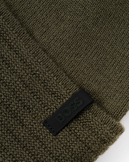 Logo on the BOSS Green Termix Mens Beanie - Open Green 398