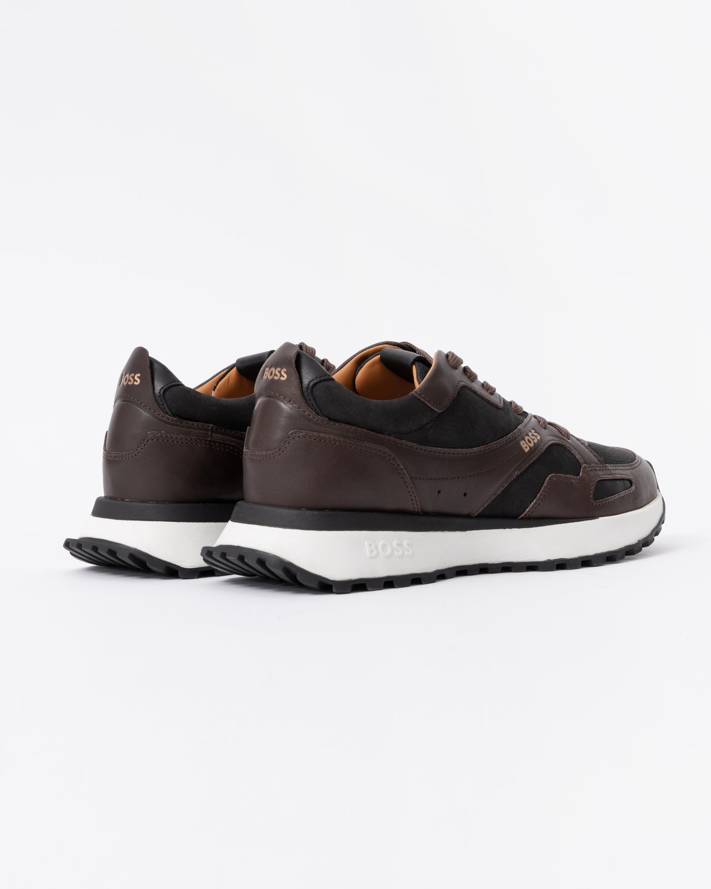 BOSS Orange Jonah Runn Mens Leather Trainers - Open Red 640