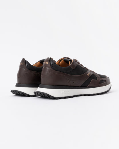 BOSS Orange Jonah Runn Mens Leather Trainers - Open Red 640