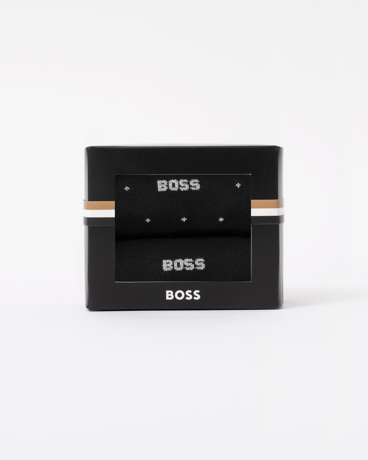 Gift box of the BOSS Orange 2-Pack RS Gift Set MC Mens Socks - Black 001
