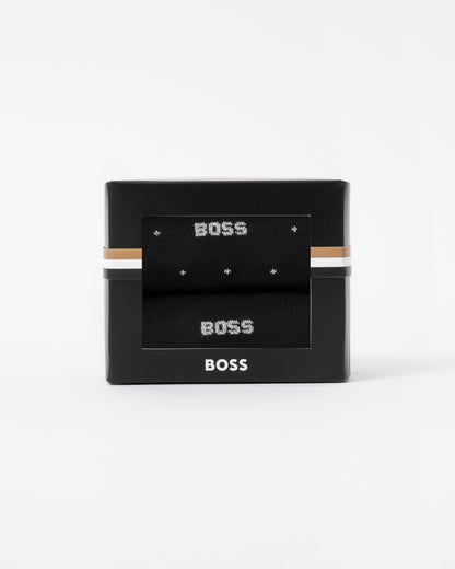 Gift box of the BOSS Orange 2-Pack RS Gift Set MC Mens Socks - Black 001