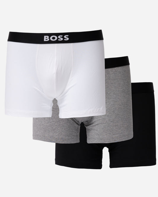 BOSS Orange 3-Pack Mens Stretch Cotton Boxer Briefs - Assorted Pre-Pack 999 - CHO - Designer Mens Underwear