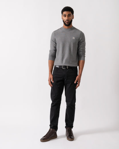 BOSS Orange Anion S Mens Crew Neck Jumper - Silver 041 - CHO - Designer Mens Jumpers