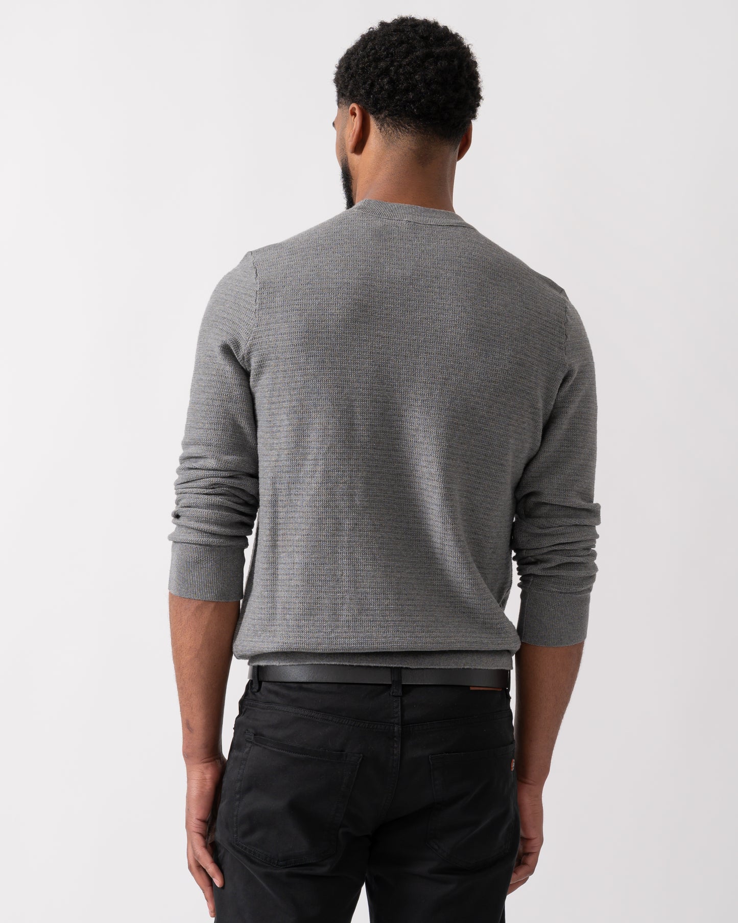 BOSS Orange Anion S Mens Crew Neck Jumper - Silver 041 - CHO - Designer Mens Jumpers