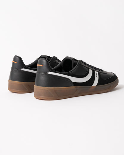 back view of BOSS Orange Brandon_Tenn_mipu Mens Trainers in Black 002