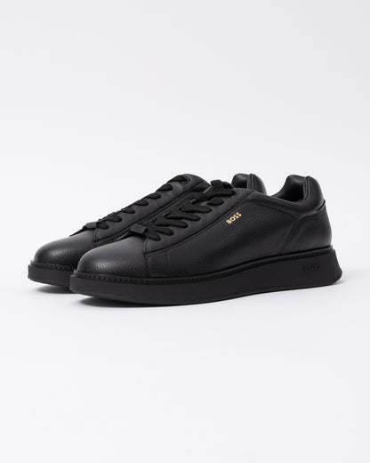 Front of the BOSS Orange Bulton_Runn_tb Mens Trainers - Black 005