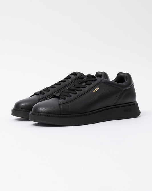 Front of the BOSS Orange Bulton_Runn_tb Mens Trainers - Black 005