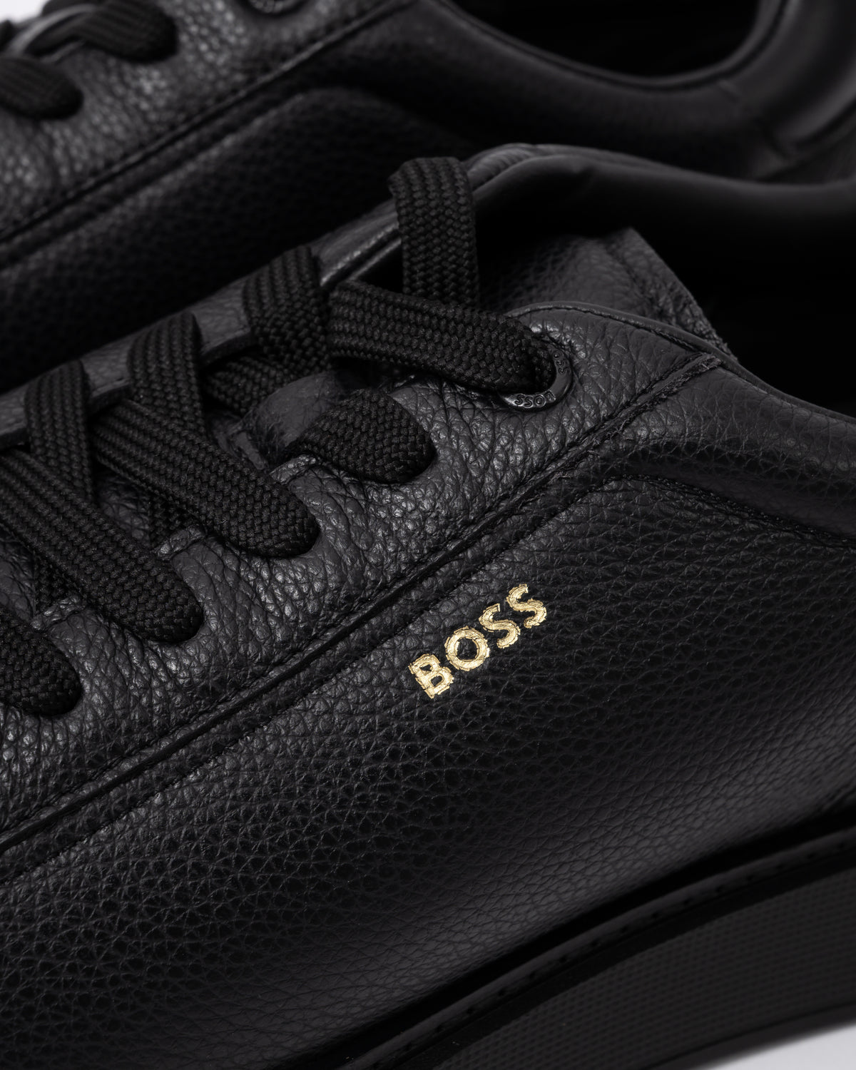 Close up of the BOSS Orange Bulton_Runn_tb Mens Trainers - Black 005