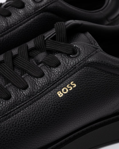 Close up of the BOSS Orange Bulton_Runn_tb Mens Trainers - Black 005