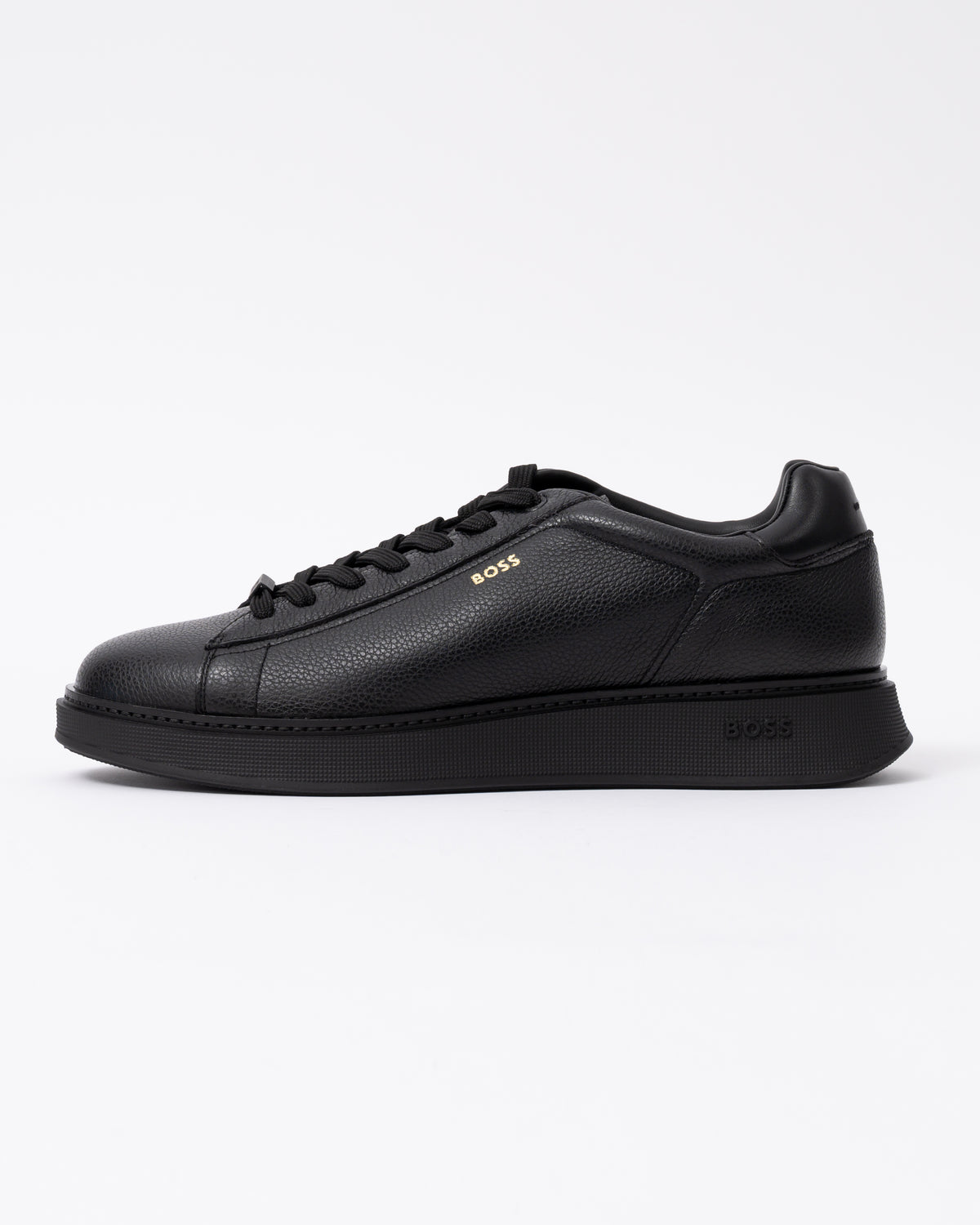 Side of the BOSS Orange Bulton_Runn_tb Mens Trainers - Black 005