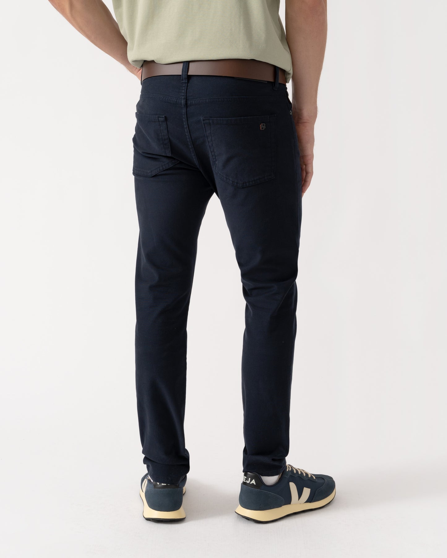 Back of BOSS Orange Delaware Mens Trousers - Dark Blue 404