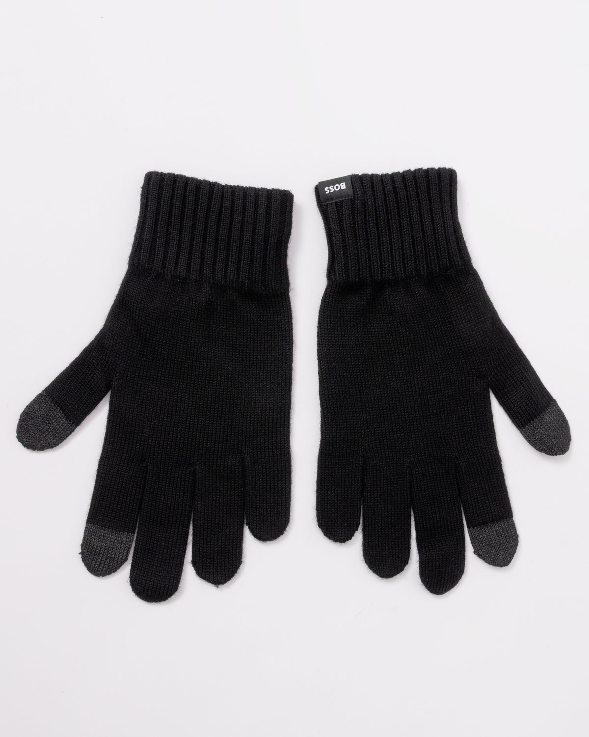a pair of BOSS Orange Falco Mens Gloves in Black 001
