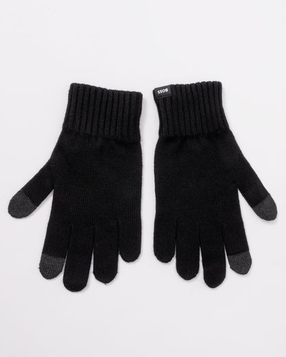 a pair of BOSS Orange Falco Mens Gloves in Black 001