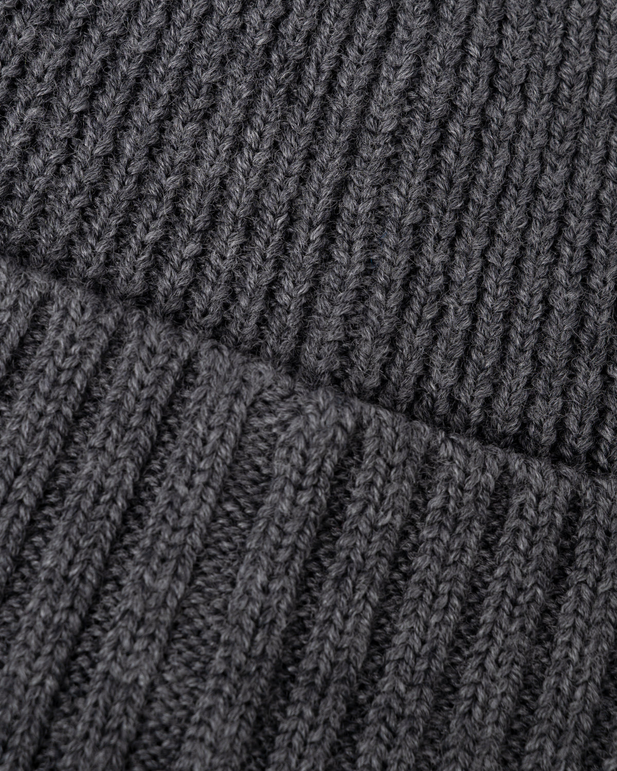texture detail of a BOSS Orange Flavio Mens Beanie in Medium Grey 030