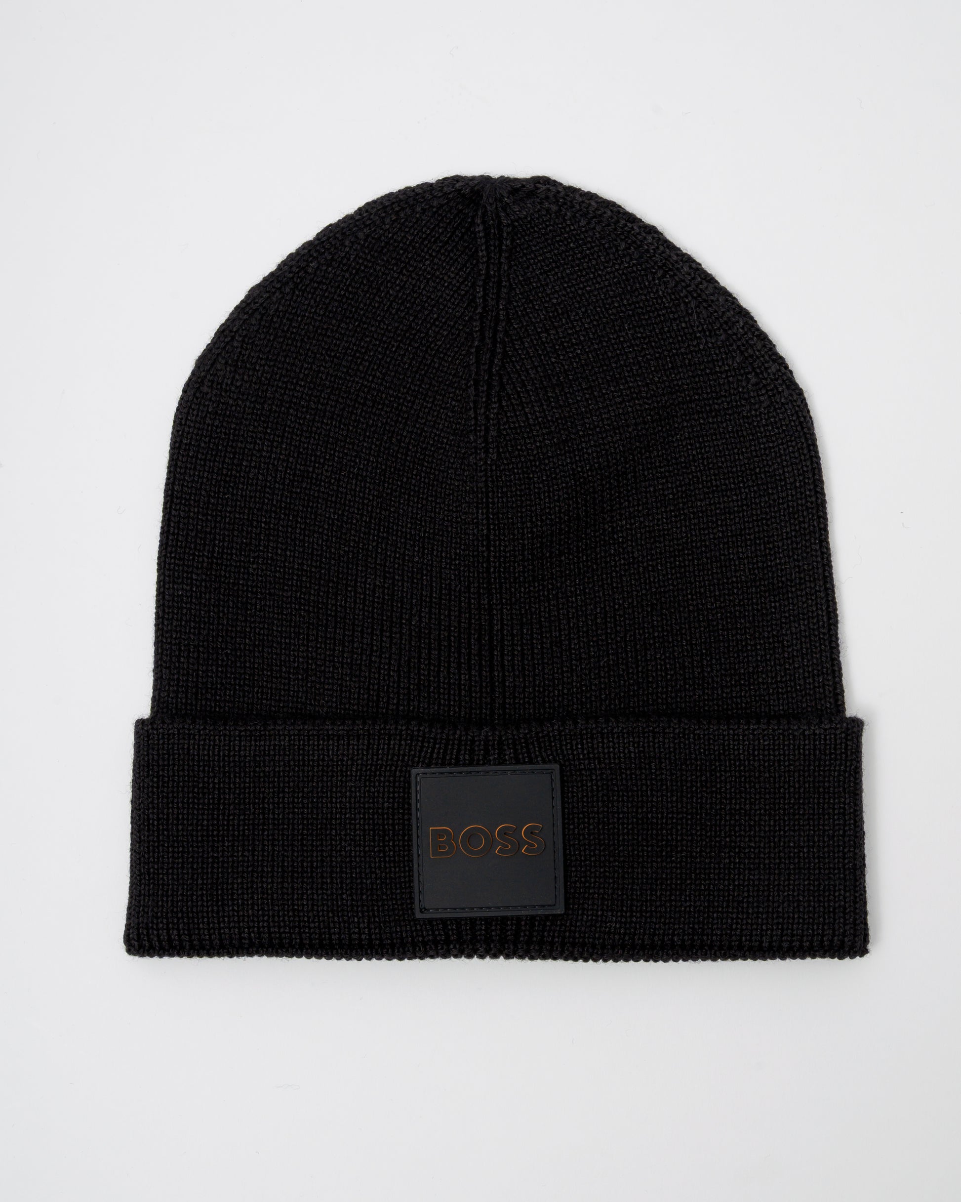 BOSS Orange Foxxy_R Mens Beanie - Black 001 - CHO - Designer Mens Hats