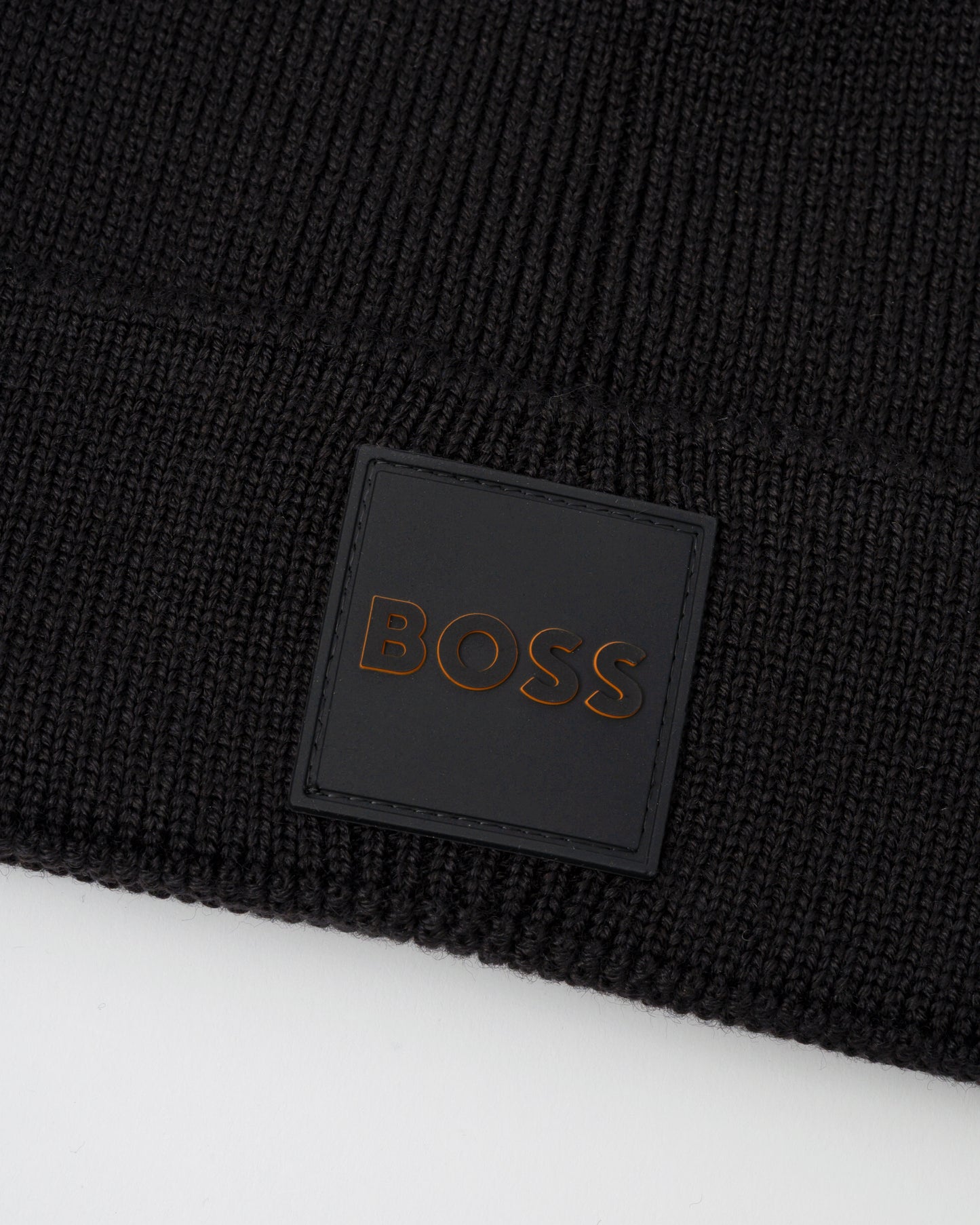 BOSS Orange Foxxy_R Mens Beanie - Black 001 - CHO - Designer Mens Hats