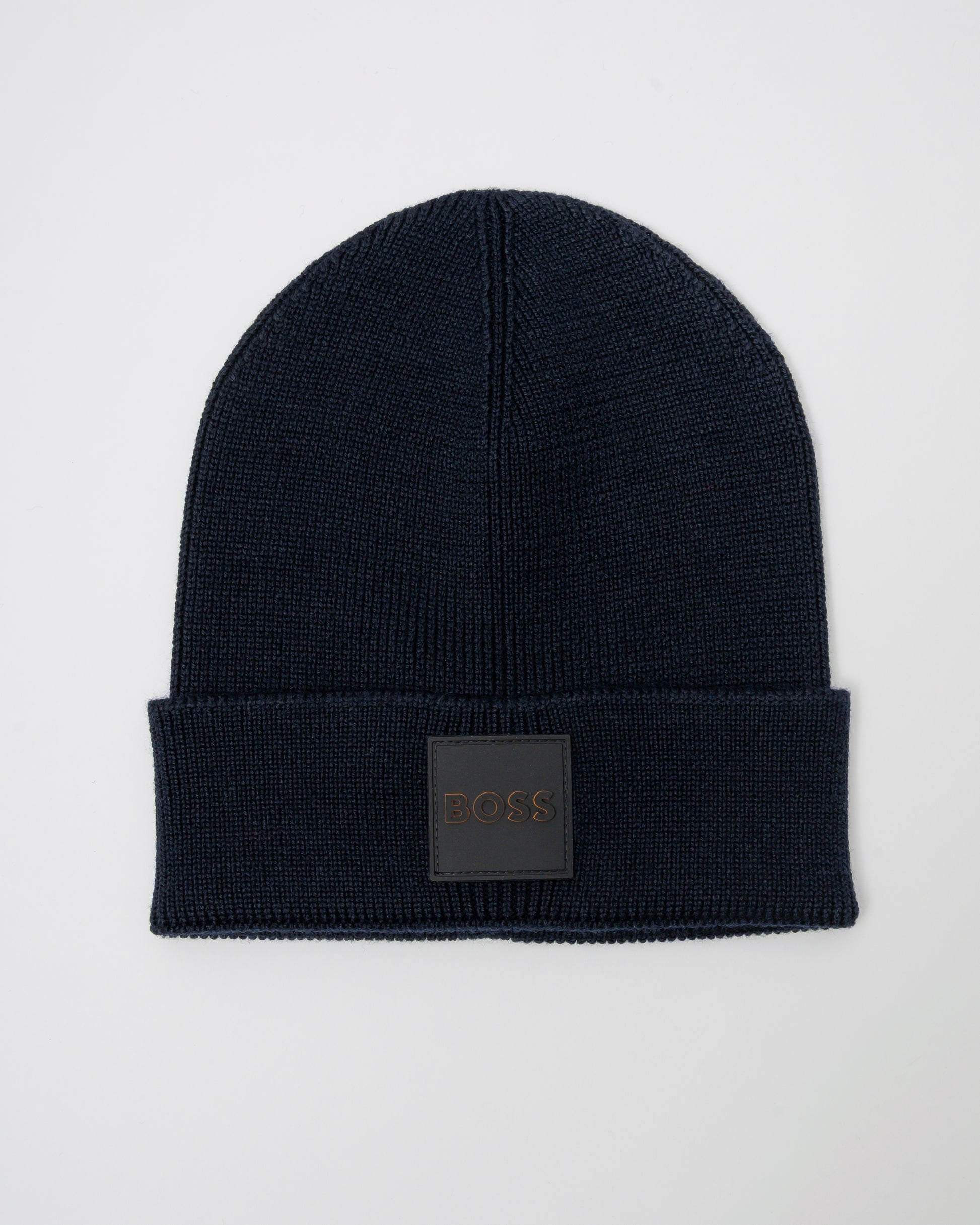 BOSS Orange Foxxy_R Mens Beanie - Dark Blue 404 - CHO - Designer Mens Hats