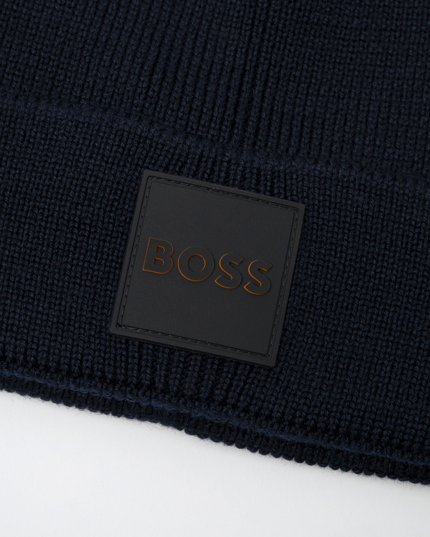 BOSS Orange Foxxy_R Mens Beanie - Dark Blue 404 - CHO - Designer Mens Hats