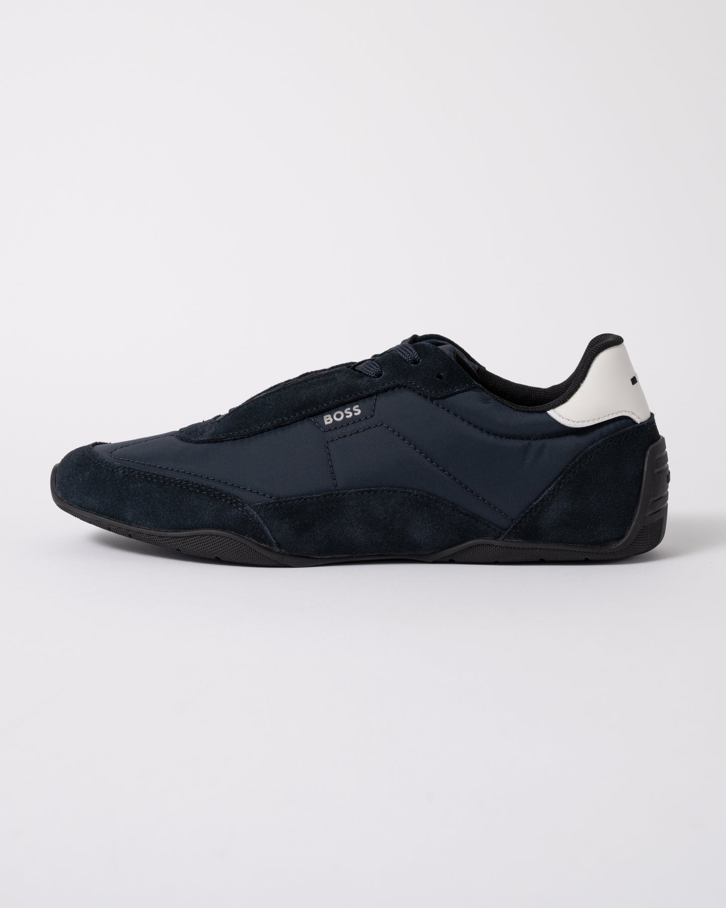 side of BOSS Orange Jaylen_Lowp_sdnylt Mens Trainers 50563894 in Dark Blue 401