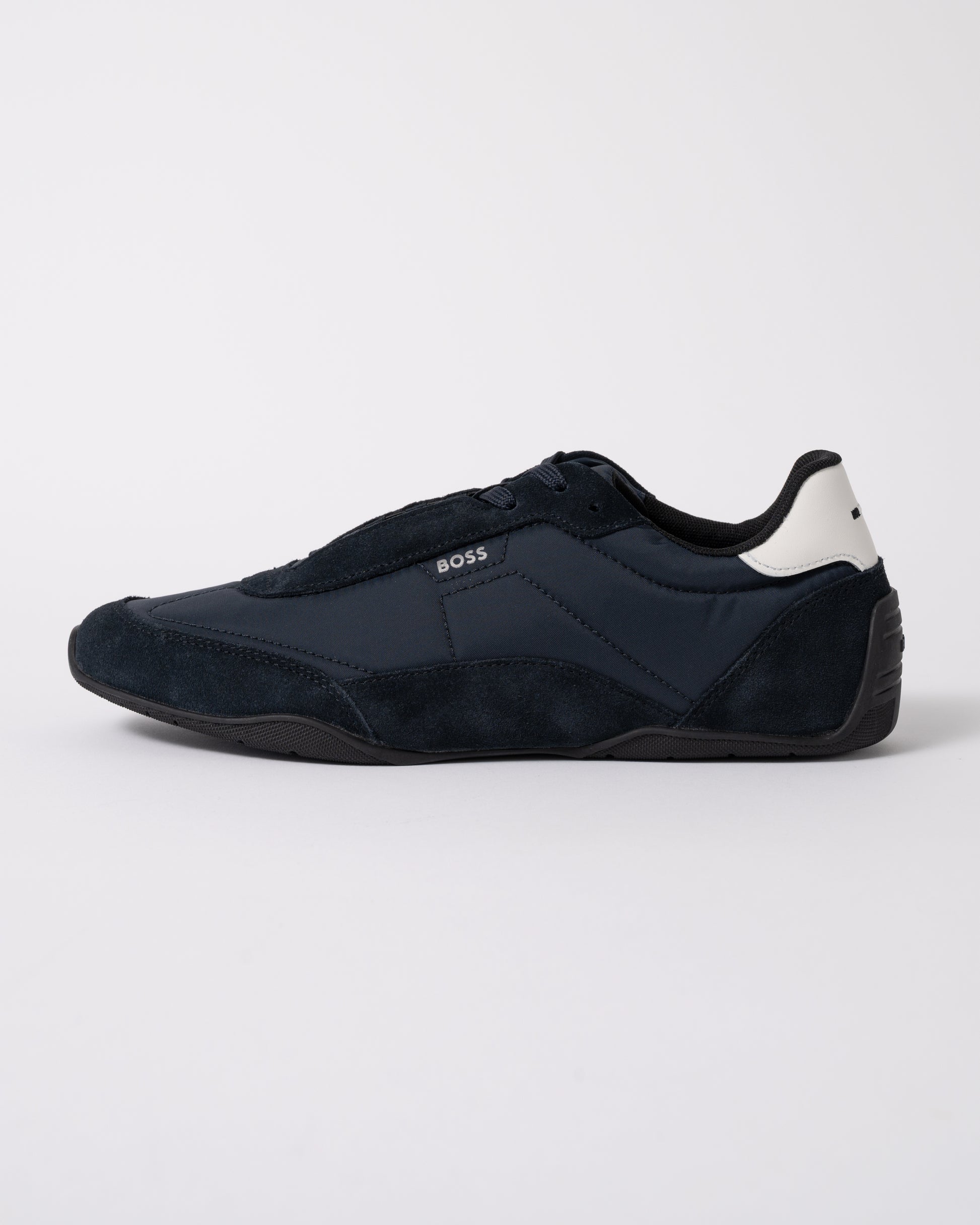 side of BOSS Orange Jaylen_Lowp_sdnylt Mens Trainers 50563894 in Dark Blue 401