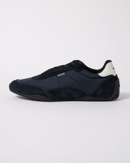 side of BOSS Orange Jaylen_Lowp_sdnylt Mens Trainers 50563894 in Dark Blue 401