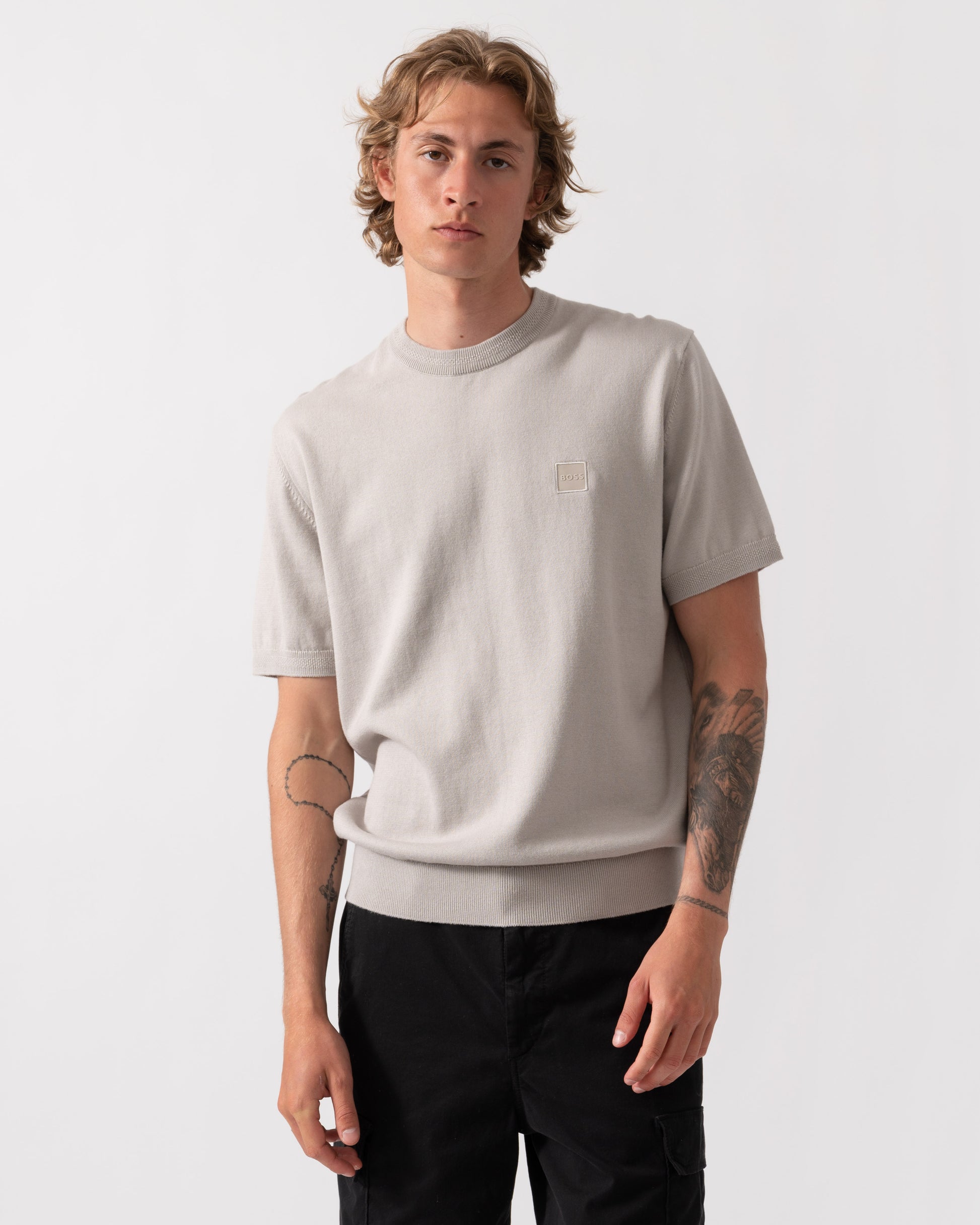 BOSS Orange Kanacho Mens T-Shirt - Open Grey 070